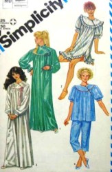 6174 1983 PJS, NIGHTGOWN 2 LENGTHS PATTERN MD,LG
